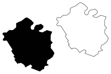 Chandigarh (Birleşik Devletleri ve Hindistan, Federe devletler, Republic of India birlik bölgeleri) harita vektör harita illüstrasyon, karalama taslak Chandigarh - şehir ve bölge Birliği