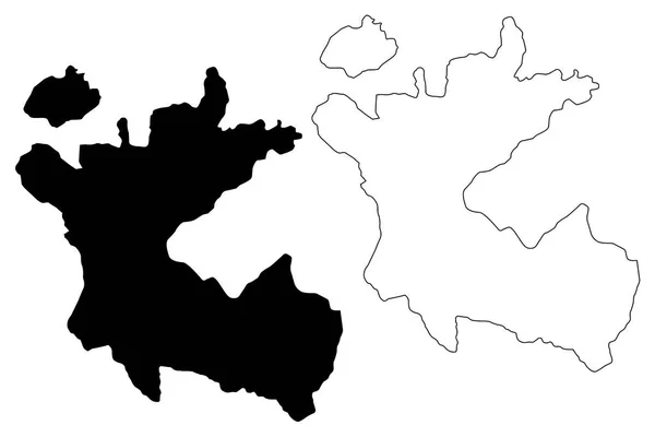 Иллюстрация Векторной Карты Штатов Союзных Территорий Индии Федеративных Штатов Республики — стоковый вектор