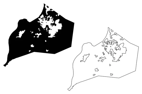 Louisville Villes Des États Unis Amérique États Unis Amérique Ville — Image vectorielle