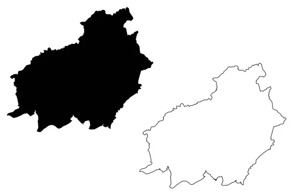 中部加里曼丹 印度尼西亚的分区 印度尼西亚的省 地图向量例证 涂鸦素描中加里曼丹地图 — 图库矢量图片