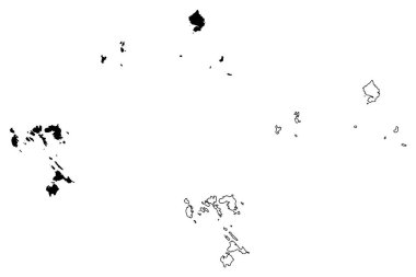 Riau Adaları (alt bölümleri Endonezya, Endonezya İlleri) vektör çizim, karalama taslak Kepulauan Riau harita harita