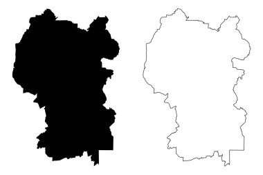 Kuala Lumpur (eyalet ve federal bölgelerde Malezya, Malezya Federasyonu) harita vektör çizim, eskiz Federal bölge Kuala Lumpur Haritası karalamak