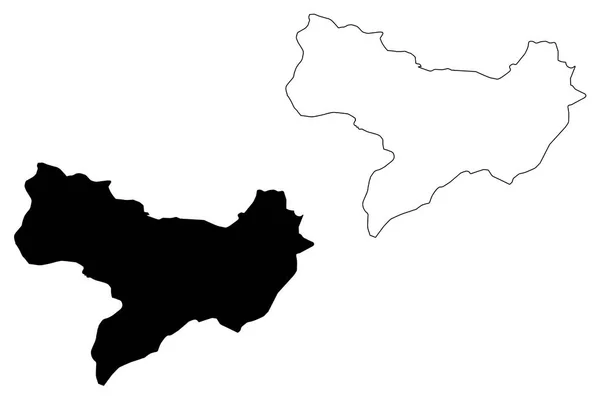 Amasya Provinces République Turquie Illustration Vectorielle Carte Croquis Croquis Amasya — Image vectorielle