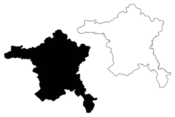 安卡拉 土耳其共和国各省 地图向量例证 涂鸦素描安卡拉里语地图 — 图库矢量图片