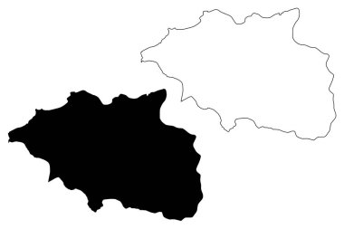 Çankırı (il Türkiye Cumhuriyeti) harita vektör çizim, karalama kroki çankırı ili harita