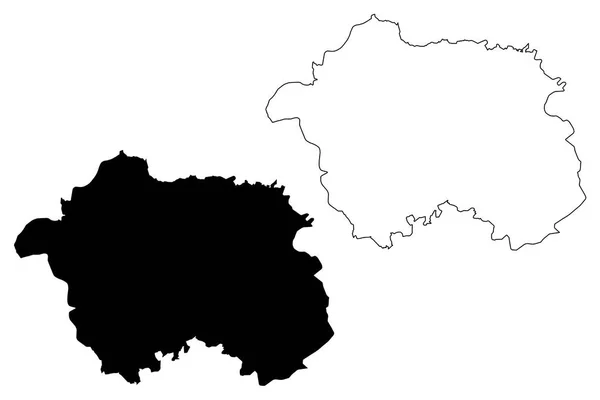 Eskisehir Províncias República Turquia Mapa Ilustração Vetorial Rabisco Esboço Eskisehir —  Vetores de Stock