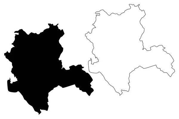 科尼亚 土耳其共和国各省 地图向量例证 涂鸦素描科尼亚里地图 — 图库矢量图片