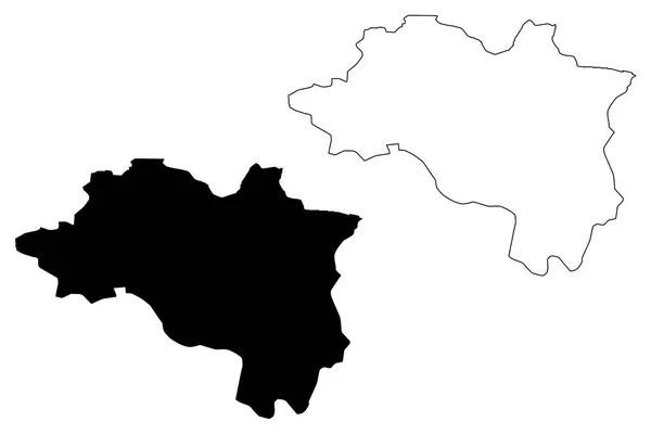 土耳其共和国各省 地图向量例证 涂鸦素描奥杜里地图 — 图库矢量图片