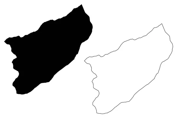 Ilustracja Wektorowa Mapa Rize Prowincje Republika Turcji Kulas Naszkicować Mapę — Wektor stockowy