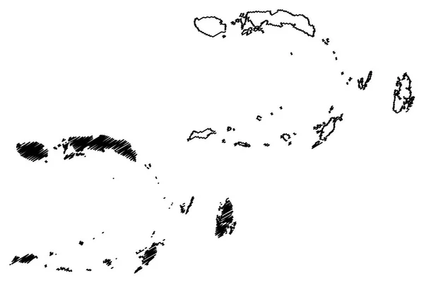 Maluku Onderverdelingen Van Indonesië Provincies Van Indonesië Kaart Vectorillustratie Krabbel — Stockvector