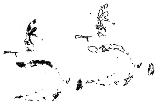 เกาะมาล กกะ เขตของอ นโดน งหว นโดน แผนท ภาพเวกเตอร ยนภาพสเก โมล — ภาพเวกเตอร์สต็อก