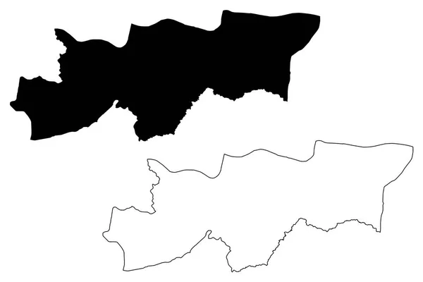 シュルナク トルコ共和国の地方 地図ベクトル図 フリーハンド スケッチ シュルナク イリ地図 — ストックベクタ