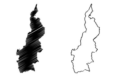 Batı Sulawesi (Endonezya alt bölümleri, Endonezya İlleri) harita vektör çizim, karalama taslak Sulawesi Barat harita