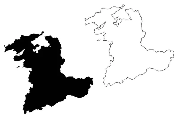 Bern Kantone Der Schweiz Schweizer Kantone Schweizerische Eidgenossenschaft Kartenvektorillustration Kritzelskizze — Stockvektor