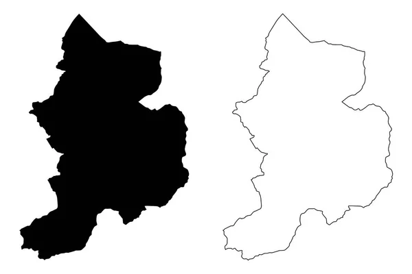 グラールス州 カントンのスイス スイスのカントンのスイス連邦 地図ベクトル図 フリーハンド スケッチ カントンの Glaris マップ — ストックベクタ