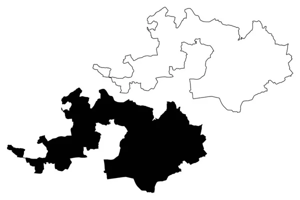 Basel-Landschaft map vecto — ストックベクタ