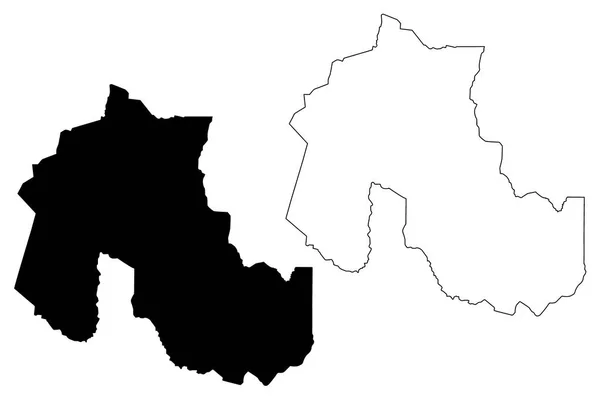 Jujuy Regione Argentina Repubblica Argentina Province Argentina Mappa Vettoriale Illustrazione — Vettoriale Stock
