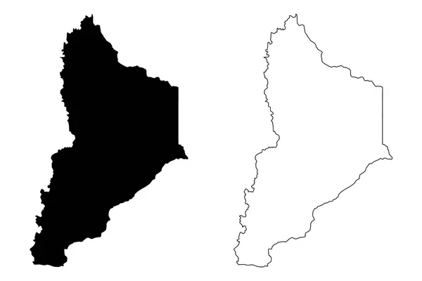 Neuquen Região Argentina República Argentina Províncias Argentina Mapa Ilustração Vetorial —  Vetores de Stock
