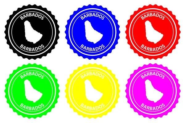 Barbados Rubberstempel — Stockvector