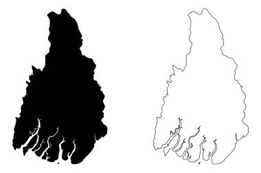 Ayeyarwady bölge (idari yapılanması Myanmar, Myanmar Birliği, Burma Cumhuriyeti) harita vektör çizim, karalama taslak Irrawaddy Division harita