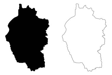 Kayah devlet (idari yapılanması Myanmar, Myanmar Birliği, Burma Cumhuriyeti) harita vektör çizim, karalama taslak Karenni devlet harita