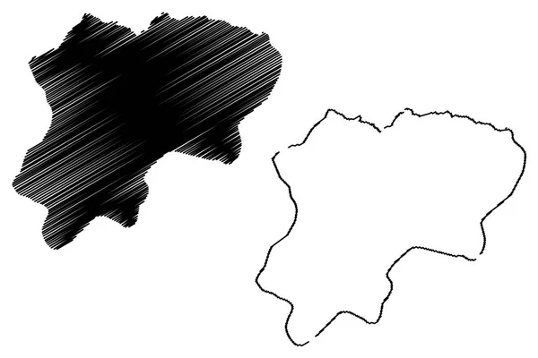 Artvin Provinces Republic Turkey Map Vector Illustration Scribble Sketch Artvin — Stock Vector