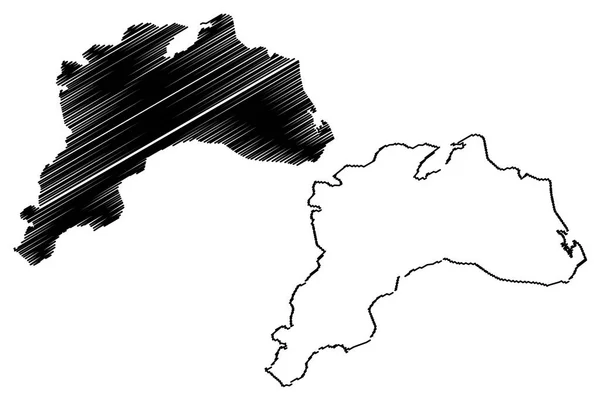 Εικονογράφηση Διάνυσμα Χάρτη Μπουρντούρ Επαρχίες Της Δημοκρατίας Της Τουρκίας Μπουρντούρ — Διανυσματικό Αρχείο