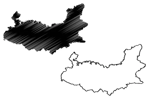 Elazig Provincií Turecké Republiky Mapa Vektorové Ilustrace Klikyháky Situační Mapa — Stockový vektor
