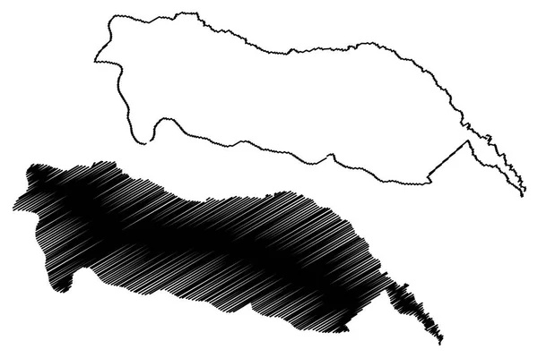 Igdir Province Della Repubblica Turchia Mappa Vettoriale Schizzo Scarabocchio Igdir — Vettoriale Stock
