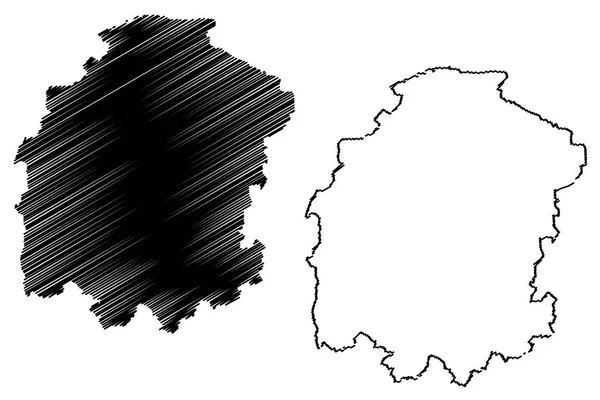 Kahramanmaras Províncias República Turquia Mapa Ilustração Vetorial Rabisco Esboço Kahramanmaras — Vetor de Stock