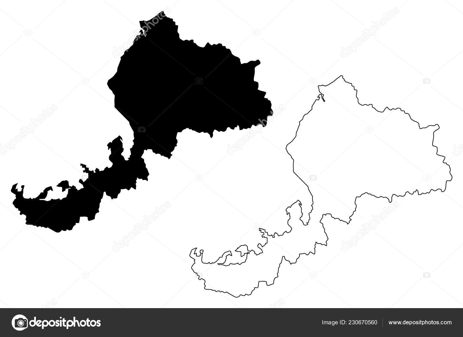 福井県 日本の都道府県の行政区画 地図ベクトル図 フリーハンド