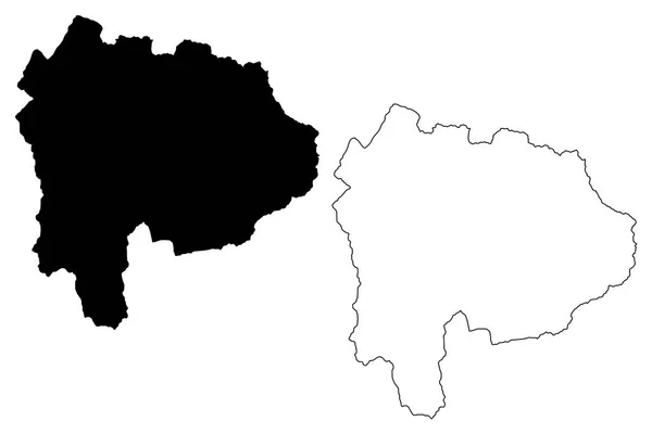 山梨県 日本の都道府県の行政区画 地図ベクトル図 フリーハンド スケッチ山梨地図 — ストックベクタ