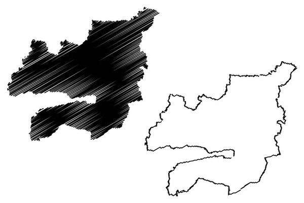 Kocaeli Províncias República Turquia Mapa Ilustração Vetorial Rabisco Esboço Kocaeli — Vetor de Stock