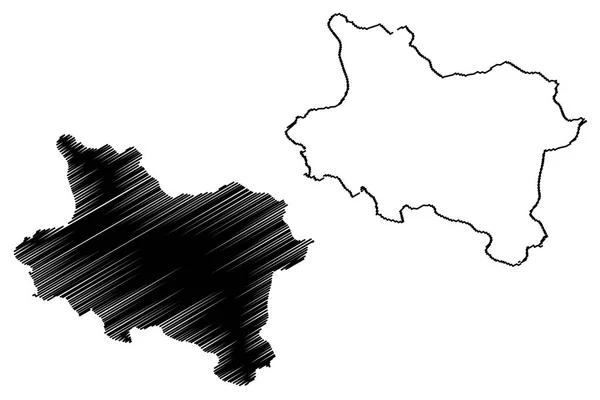 马尼萨 土耳其共和国各省 地图向量例证 涂鸦素描 Manisa 里地图 — 图库矢量图片