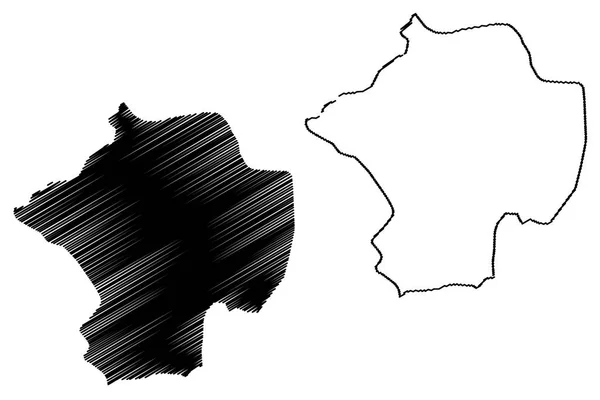Nigde Provincias República Turquía Mapa Vector Ilustración Boceto Garabato Nigde — Vector de stock