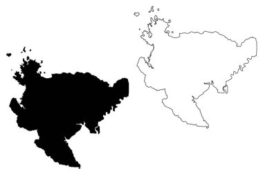 Destan İli (Japonya, Japonya deprem idari yapılanması) harita vektör çizim, karalama taslak destan harita