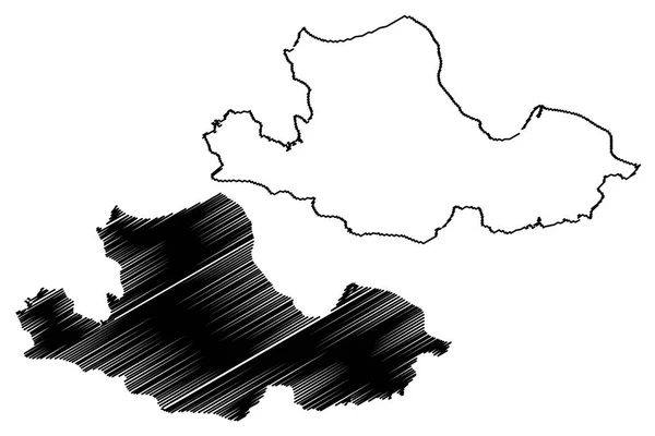 Samsun Provincies Van Republiek Turkije Kaart Vectorillustratie Krabbel Sketch Samsun — Stockvector