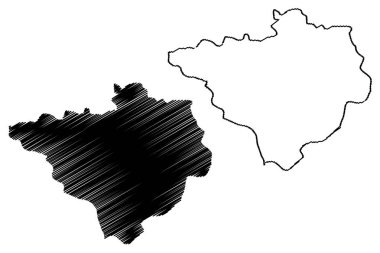 Yozgat (il Türkiye Cumhuriyeti) harita vektör çizim, karalama kroki Yozgat ili harita