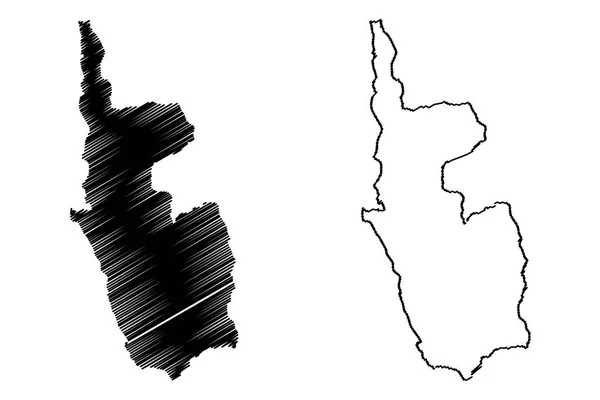 Región Magway Divisiones Administrativas Myanmar República Unión Myanmar Birmania Mapa — Archivo Imágenes Vectoriales