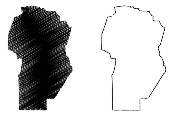 科尔多瓦 阿根廷地区 阿根廷共和国 阿根廷省 地图矢量插图 涂鸦素描科尔多瓦省地图 — 图库矢量图片