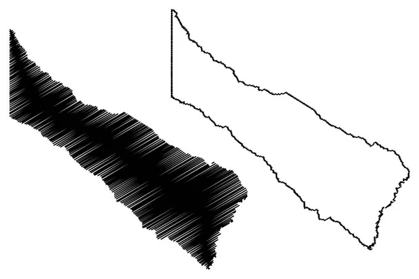 Formosa Regionen Argentina Argentina Provinserna Argentina Karta Vektorillustration Frihand Skiss — Stock vektor