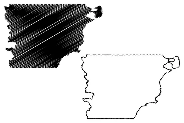 Chubut Regio Van Argentinië Argentinië Provincies Van Argentinië Kaart Vectorillustratie — Stockvector