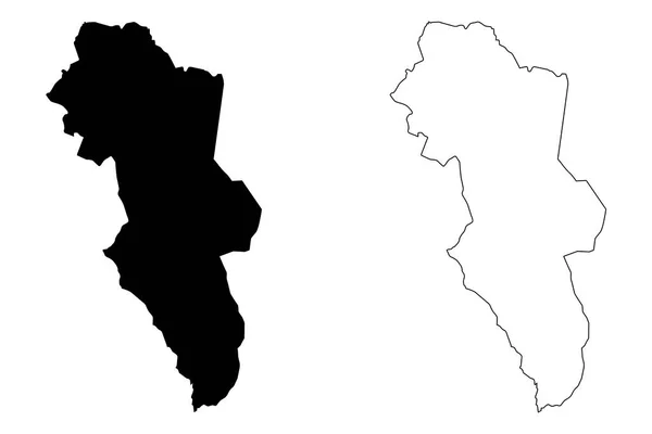 Hedmark Verwaltungseinteilung Von Norwegen Königreich Norwegen Kartenvektorillustration Kritzelskizze Hedmark Fylke — Stockvektor