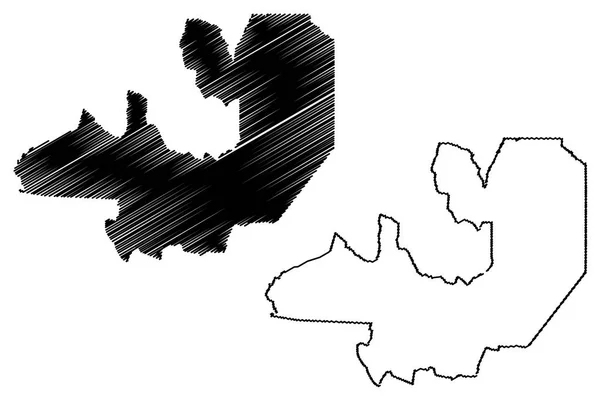 Salta Region Argentina Argentinische Republik Provinzen Von Argentina Kartenvektorillustration Kritzelskizze — Stockvektor