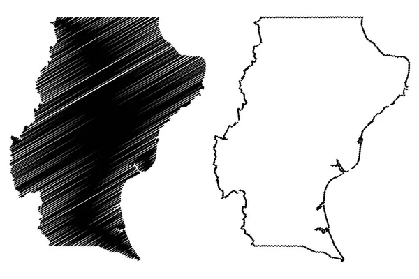 Santa Cruz Région Argentine République Argentine Provinces Argentine Illustration Vectorielle — Image vectorielle