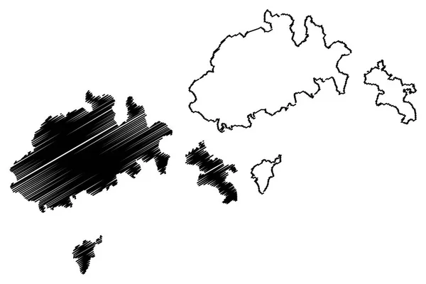 Schaffhausen Cantoni Svizzeri Cantoni Svizzeri Confederazione Svizzera Mappa Vettoriale Abbozzo — Vettoriale Stock