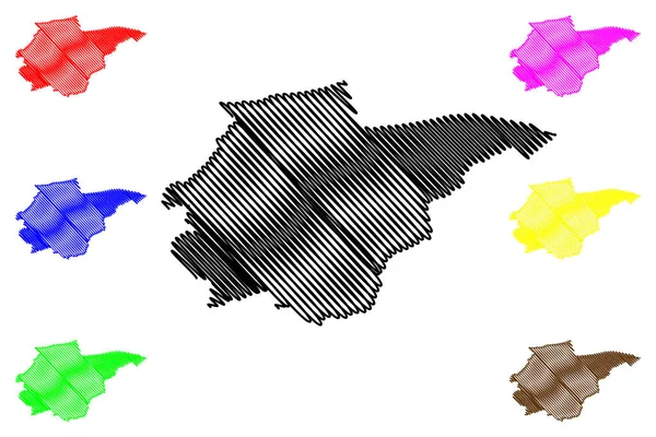 Duzce Provinces Republic Turkey Map Vector Illustration Scribble Sketch Duzce — Stock Vector