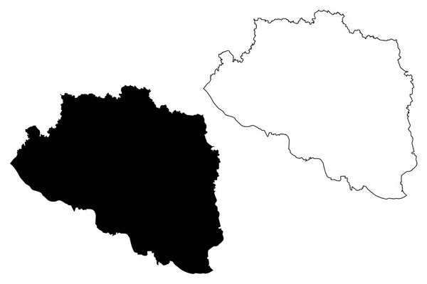 Rajshahi Division Divisioni Amministrative Del Bangladesh Mappa Vettoriale Illustrazione Scarabocchio — Vettoriale Stock