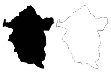 Enugu State (alt bölümleri Nijerya, Nijerya Federal Devlet) harita vektör çizim, karalama kroki: Enugu harita