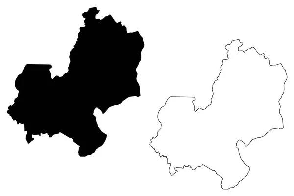 Edo State Subdivisions Nigeria Federated State Nigeria Map Vector Illustration — Stock Vector